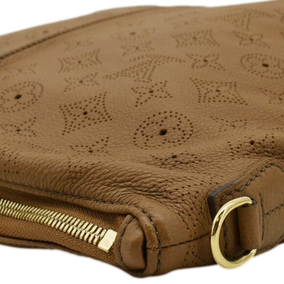 LOUIS VUITTON Selene PM Mahina Leather Tote Shoulder Bag Tan - Picture 6 of 12